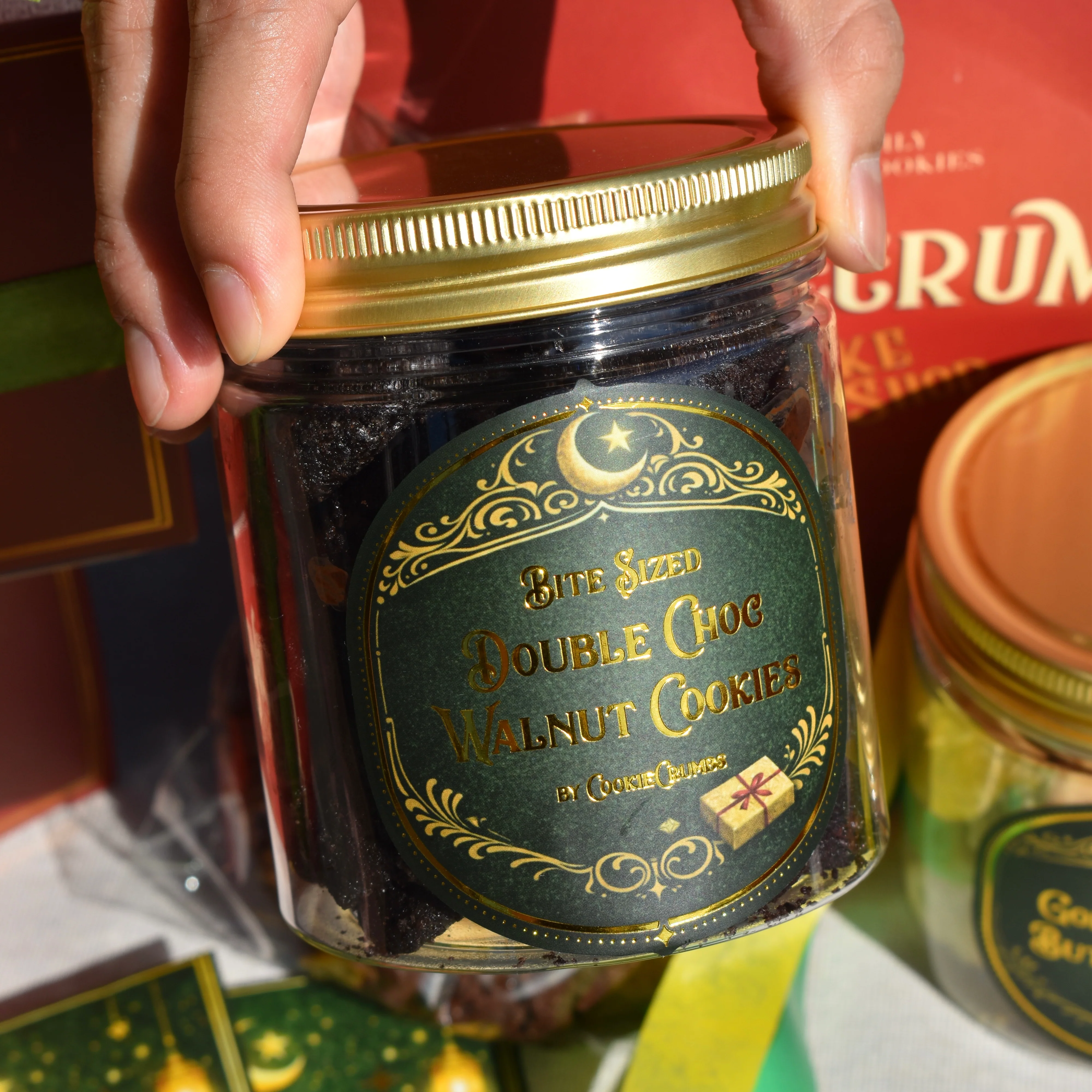 Double Chocolate Walnut Cookie Bites (120g/bottle)